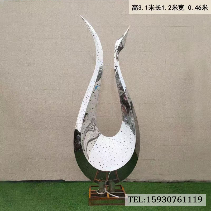 动物雕塑天鹅不锈钢雕塑厂家
