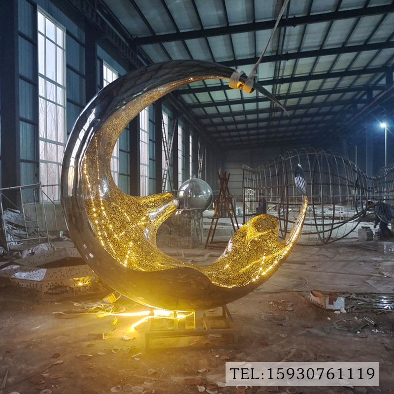 不锈钢大型环形雕塑定制厂家