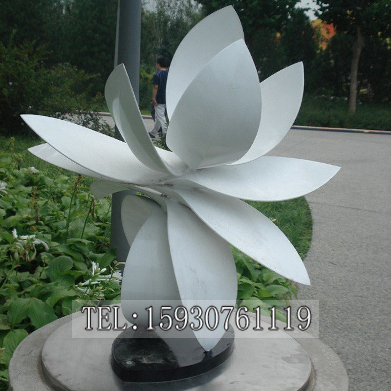 大型抽象植物不锈钢雕塑广场公园城市户外景观花不锈钢工艺品摆件