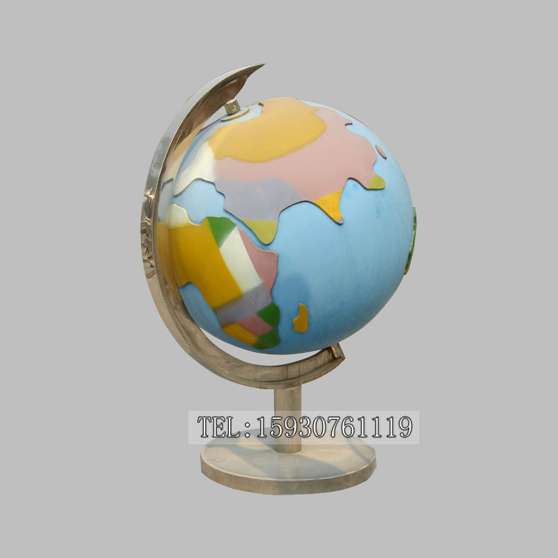 不锈钢雕塑地球仪金属艺术雕塑地球仪不锈钢定做不锈钢雕塑