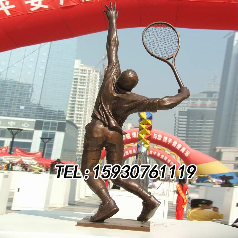 不锈钢打羽毛球雕塑户外体育运动主题雕塑校园景观雕塑广场雕塑
