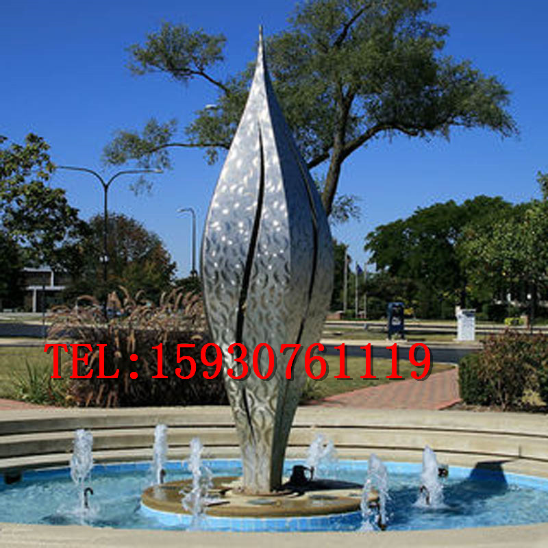 金属不锈钢创意雕塑水池喷泉装饰别墅园林景观装饰厂家定制